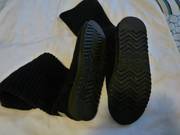 Ugg Australia size 9 black crochet tall boots