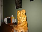 one of a kind folk art wood carving the Mermaid